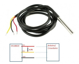 DS18B20 1 Meter Cable Waterproof