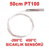 PT100 Sıcaklık Sensörü 50cm