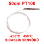 PT100 Sıcaklık Sensörü 50cm