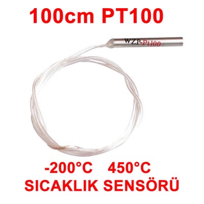 PT100 Sıcaklık Sensörü 1 Metre