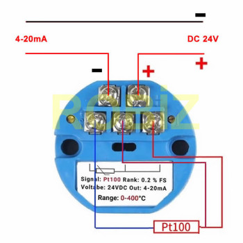 PT100 Signal to 4-20mA Converter Module 400C