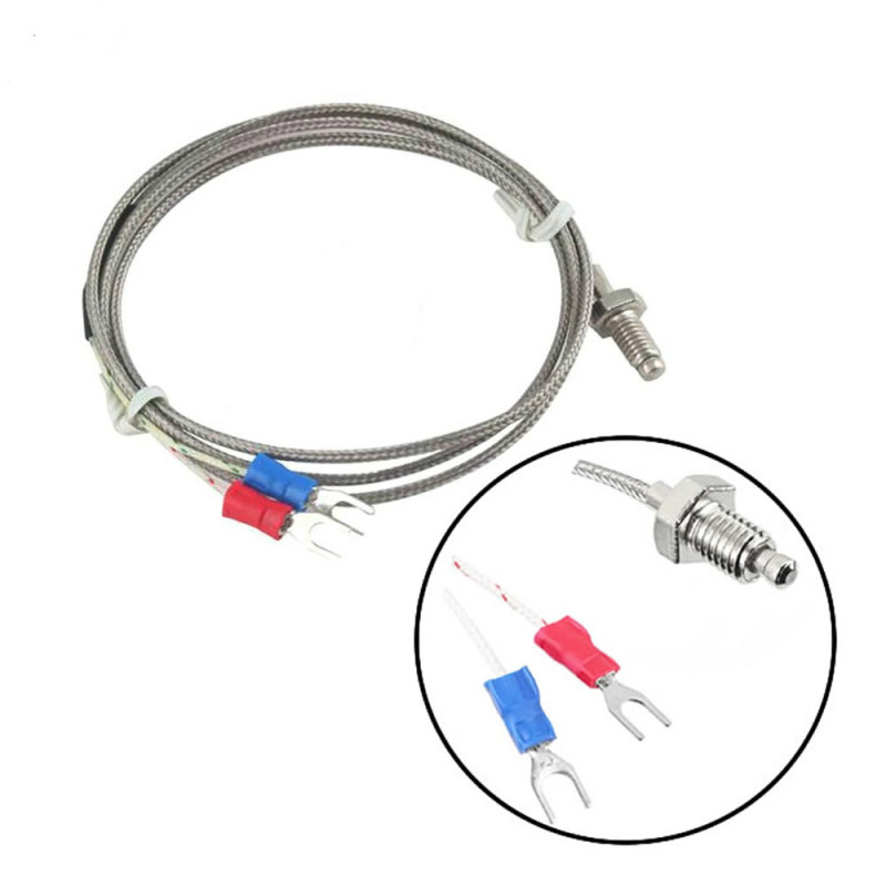 K Type Thermocouple 1 Meter M6 Threaded