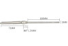 K Type Thermocouple 100mm M8 Probe 1 Meter Cable