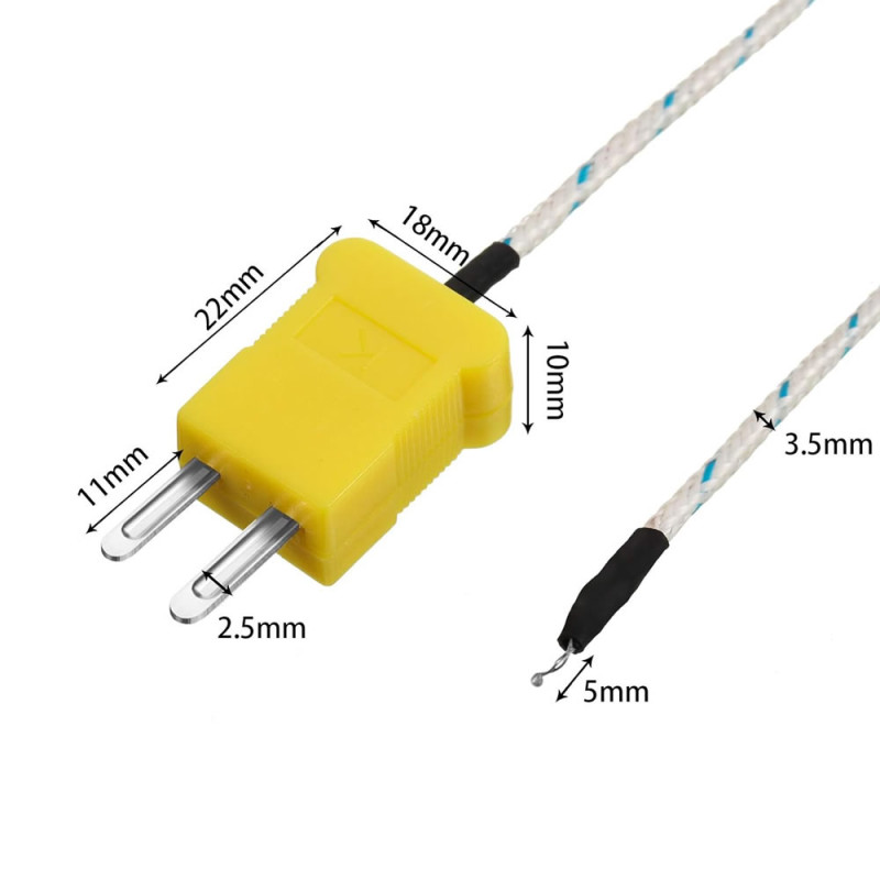 K-type TP-01 Thermocouple Temperature Sensor 1 Meter