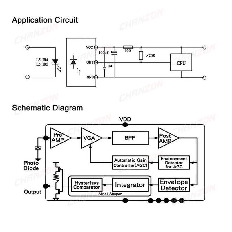 VS1838B 38KHZ IR Receiver Sensor