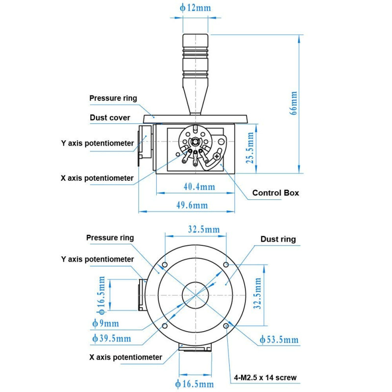 JH-D202X-R2 2 Axis Joystick