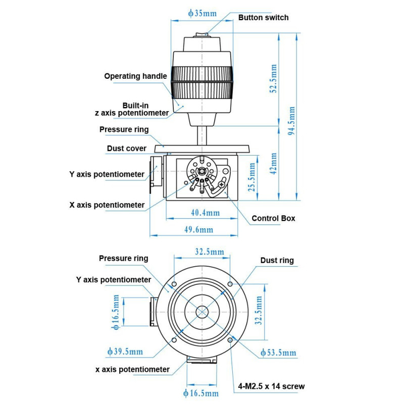 JH-D400X-R4 4 Axis Joystick