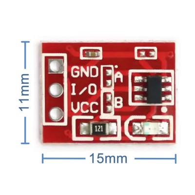 TTP223B Kırmızı Dokunmatik Sensör Modülü