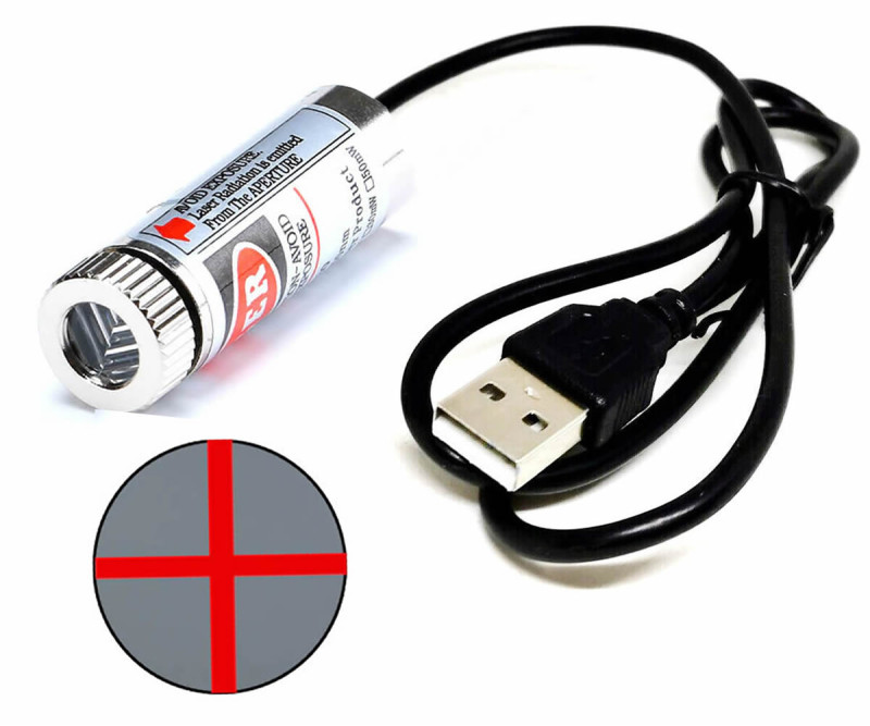 Usb Cabled 650nm Laser Module Cross
