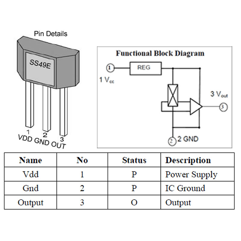 SS49E Magnetic Field Detection Sensor