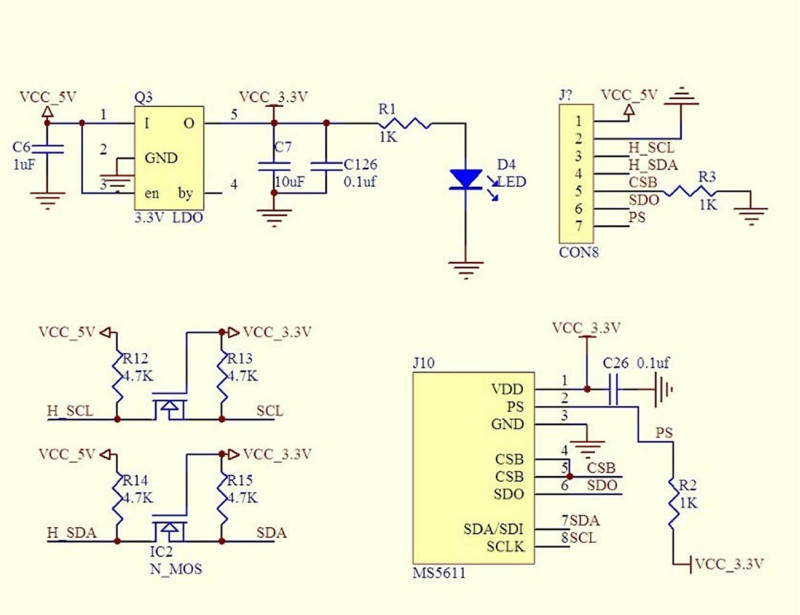 MS5607 Pressure Sensor Module