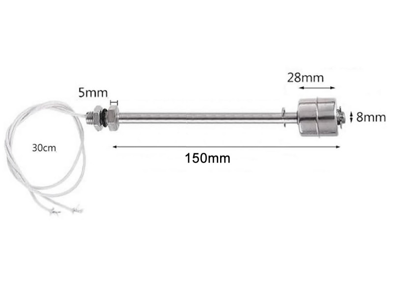 Metal Su Seviye Sensörü 150mm