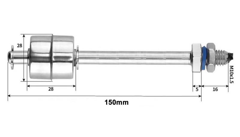 Metal Su Seviye Sensörü 150mm