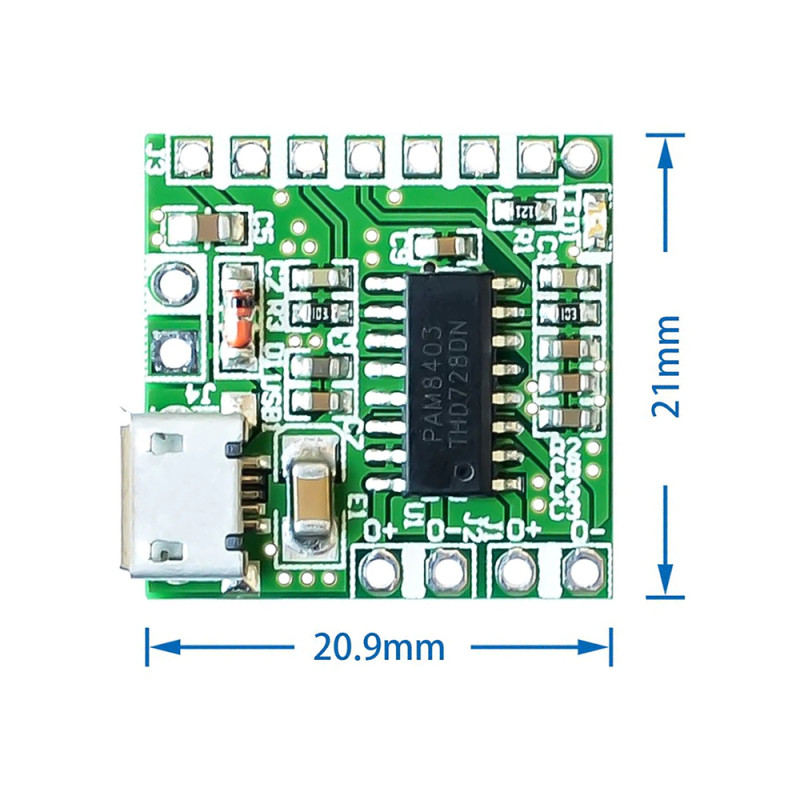 PAM8403 2x3w Amplifier Micro Usb