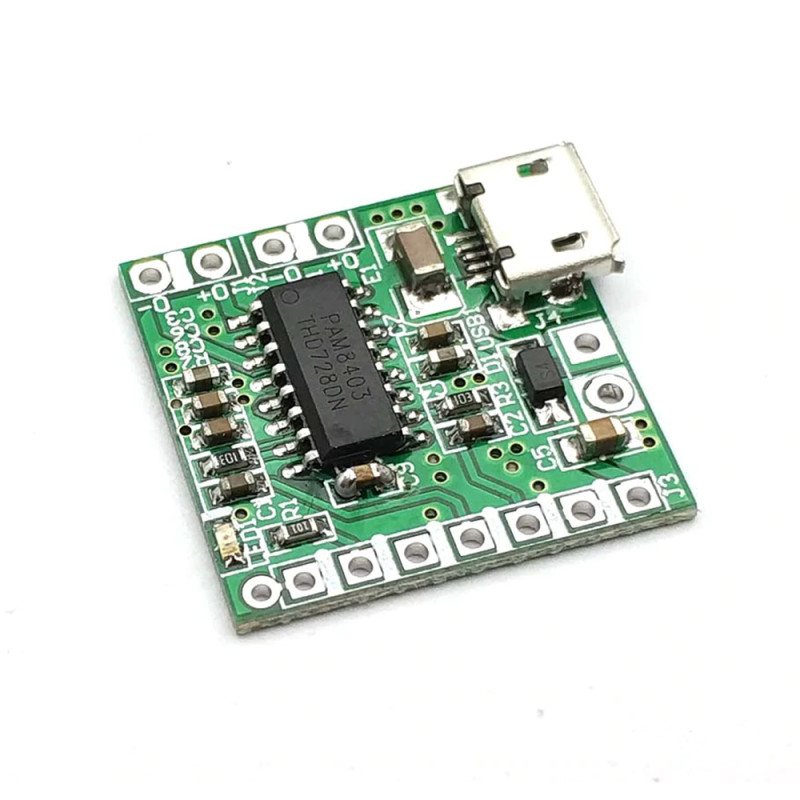 PAM8403 2x3w Amplifier Micro Usb