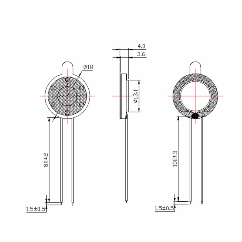 Speaker 1W 8ohm 18mm Round