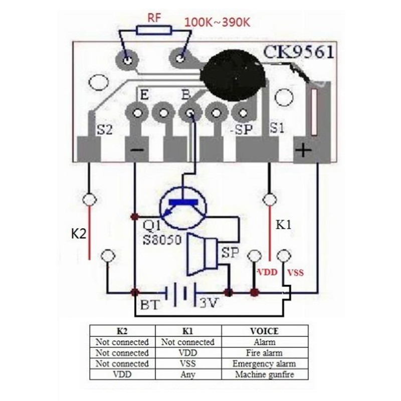 KD9561 CK9561 4 Sound Board