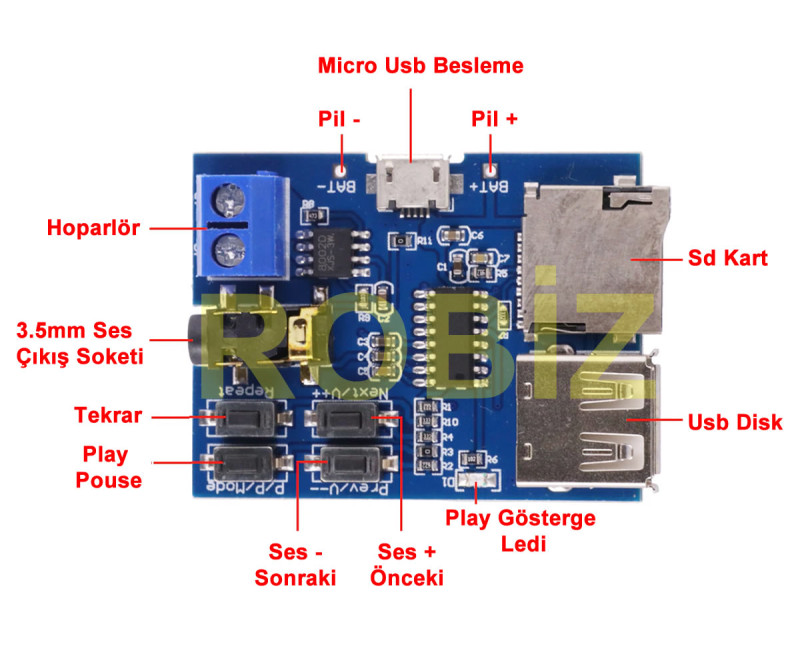 TF MP3 Player Modül