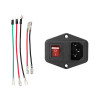 Cabled 220V Power Socket Male With Switch
