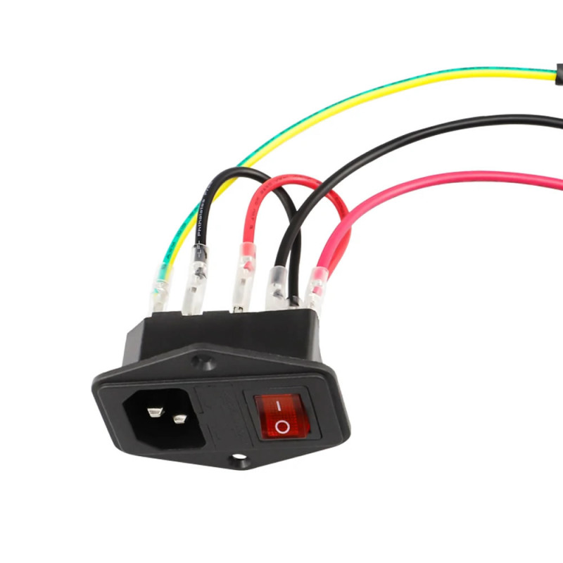 Cabled 220V Power Socket Male With Switch