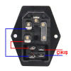 Cabled 220V Power Socket Male With Switch