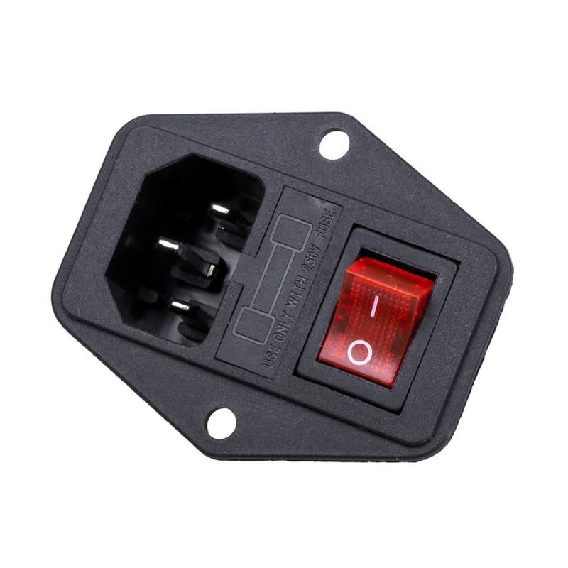 220V Power Socket Male with Switch