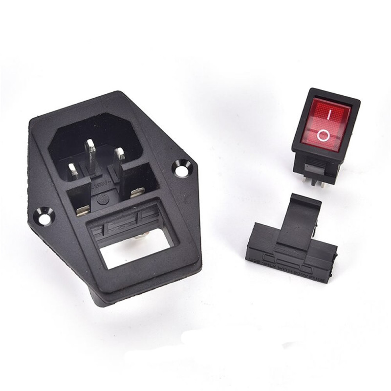 220V Power Socket Male with Switch