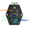 220V Power Socket Male with Switch