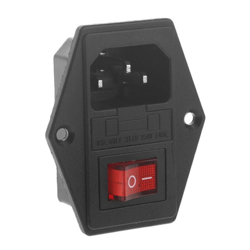 220V Power Socket Male with Switch