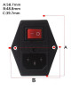 220V Power Socket Male with Switch