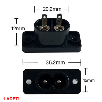 220V Power Soketi C7 Dişi