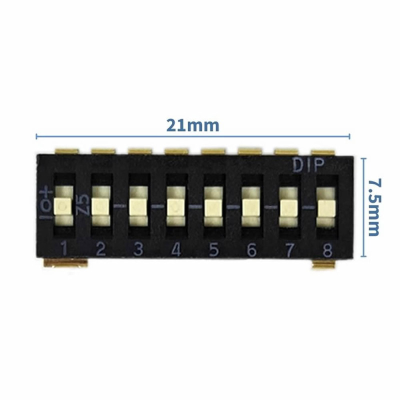Tristate 8-Way Dip Switch