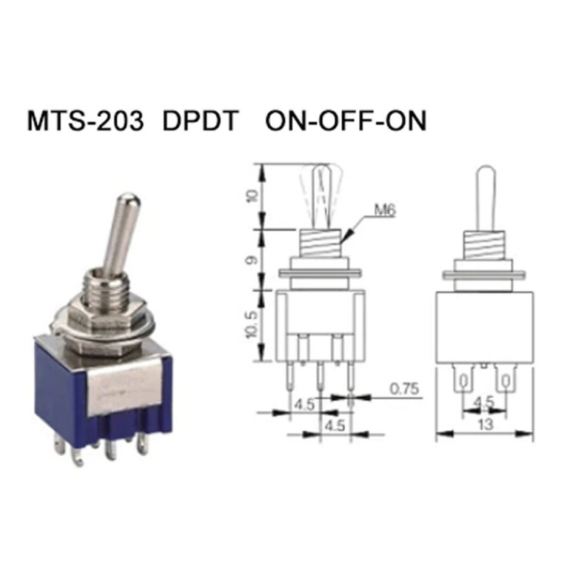MTS-203 Mini Toggle Switch