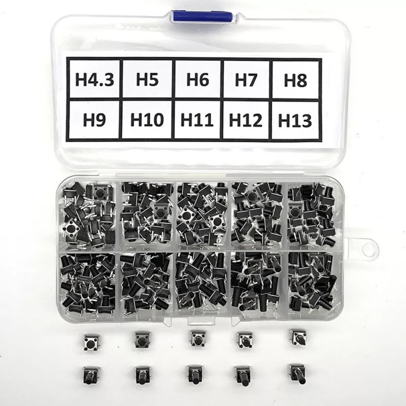 200pcs 6x6mm Tact Button Set