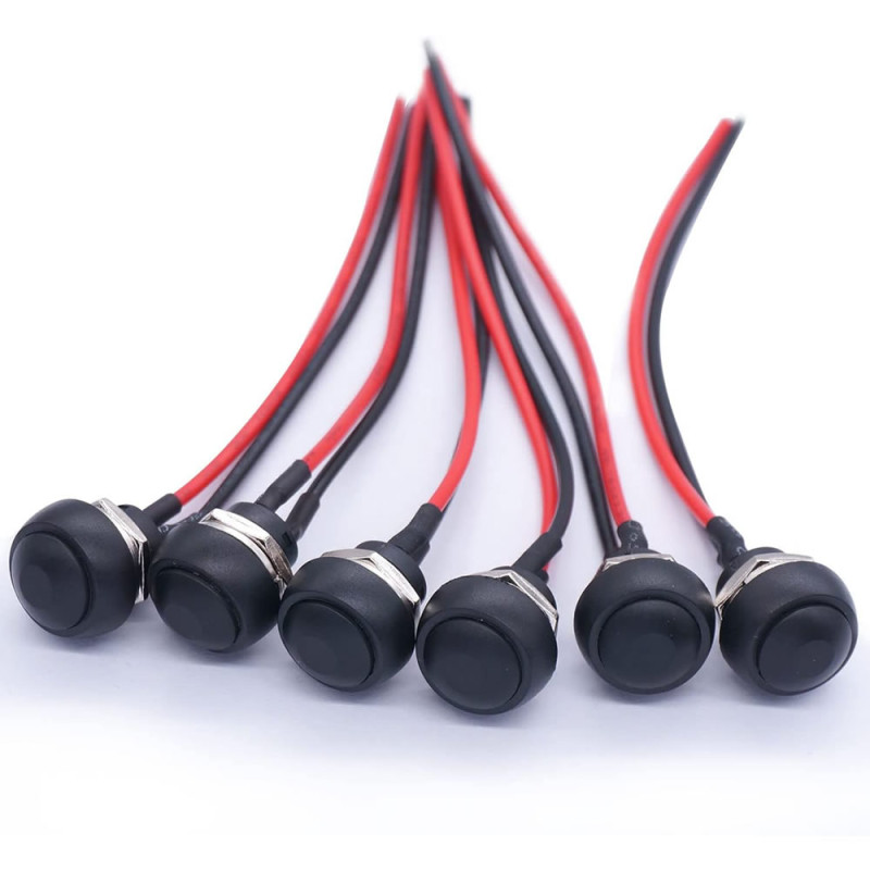 12mm PBS-33B Push Button with 20cm Cable