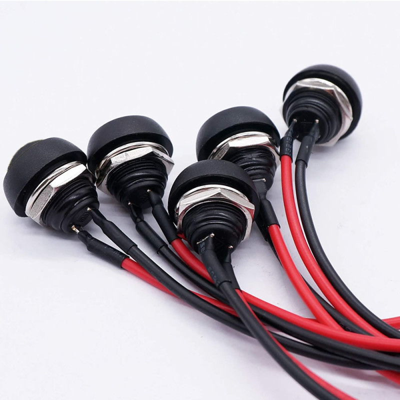 12mm PBS-33B Push Button with 20cm Cable