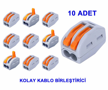 10 Pcs 2 Way Easy Cable Connector