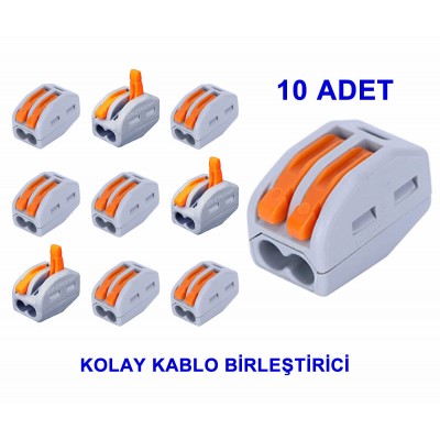 10 Adet 2li Kolay Kablo Birleştirici