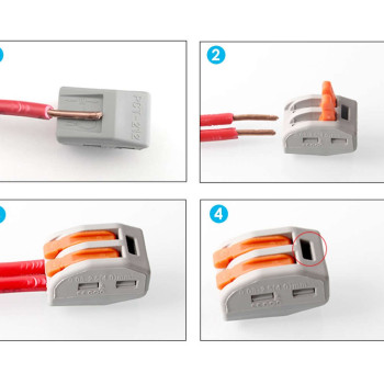 10 Pcs 2 Way Easy Cable Connector