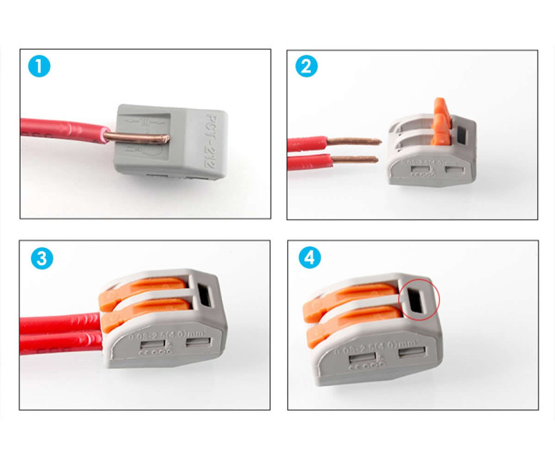10 Pcs 2 Way Easy Cable Connector