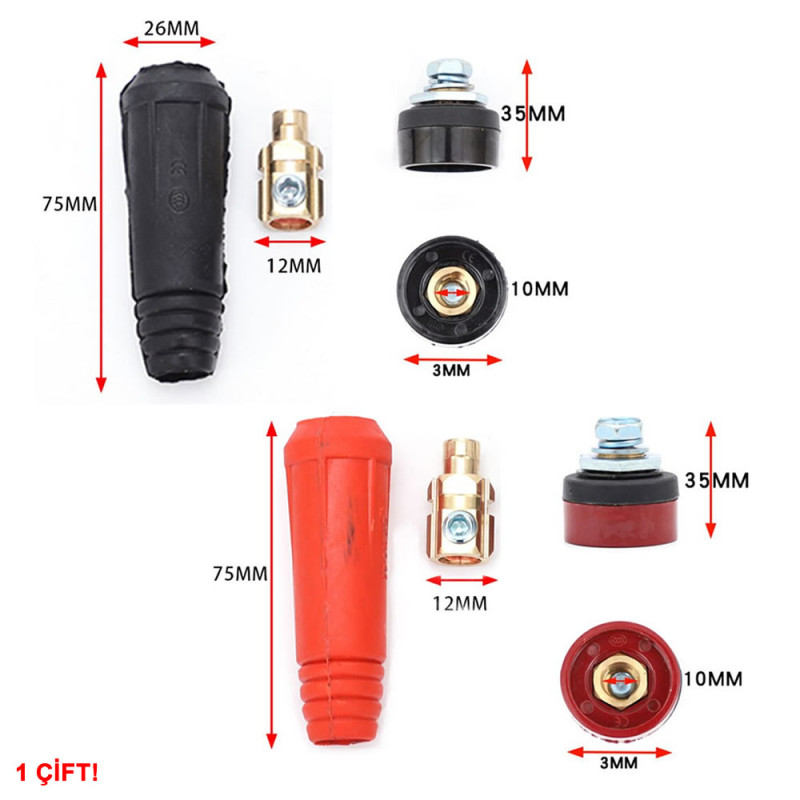 DKJ10-25 200A Connector Pair
