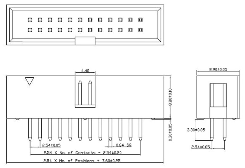 2x10 Pin Male Box Header