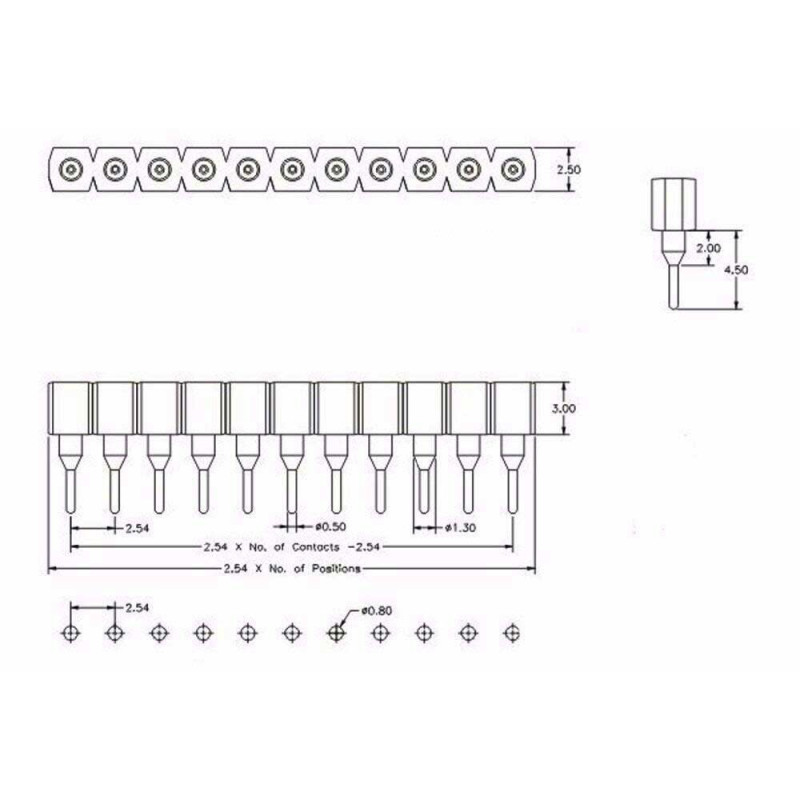 1x40 Pin Precision Dişi Header
