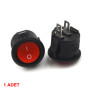 16mm Round 2 Pin Switch Red
