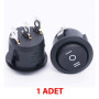 23mm Round 3 Pin Switch Black