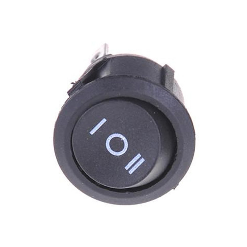 23mm Round 3 Pin Switch Black