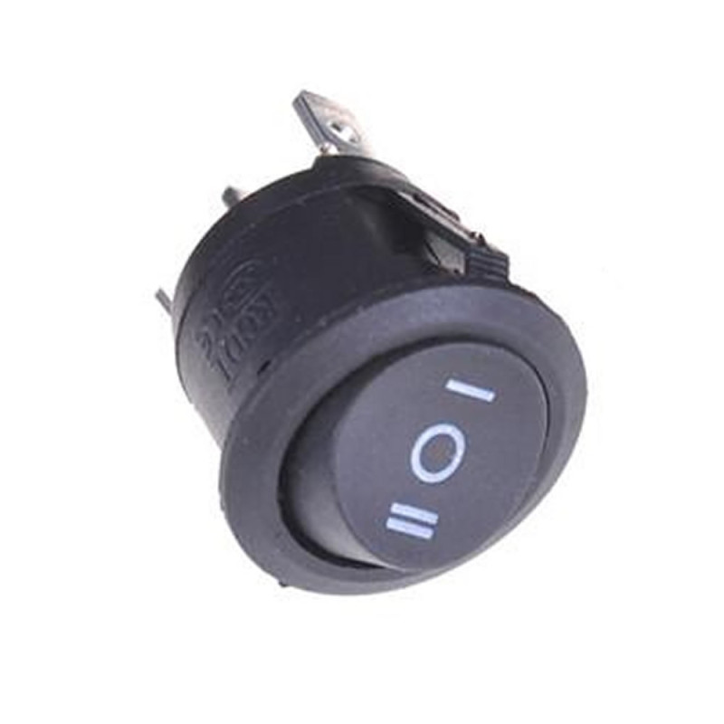 23mm Round 3 Pin Switch Black