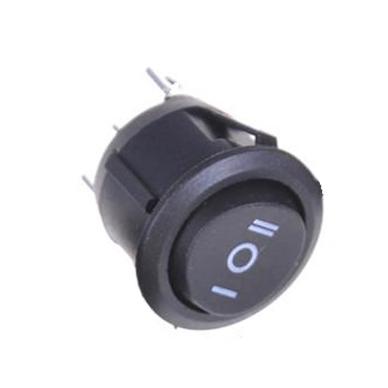 23mm Round 3 Pin Switch Black