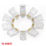 10x RJ45 8P8C Plastic Socket