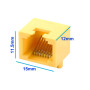 12mm Yellow RJ45 Socket